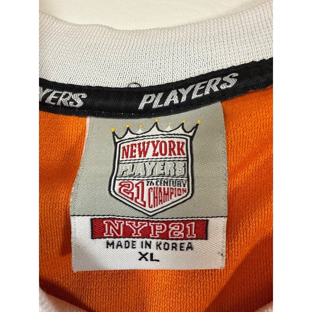 Vintage New York Players 21 XL Orange Jersey Sports Design Polyester (LL285) - Picture 4 of 8